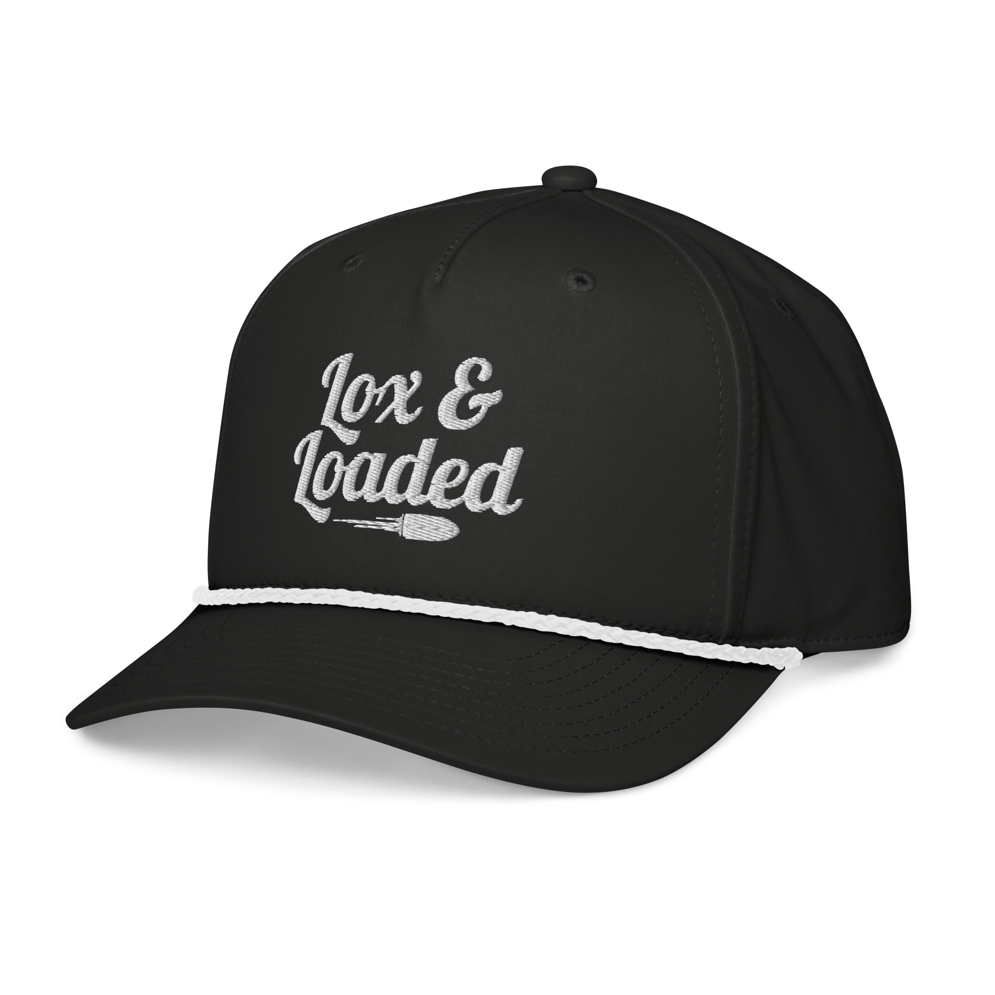Lox & Loaded Classic Black Golf Rope Cap - Image 3